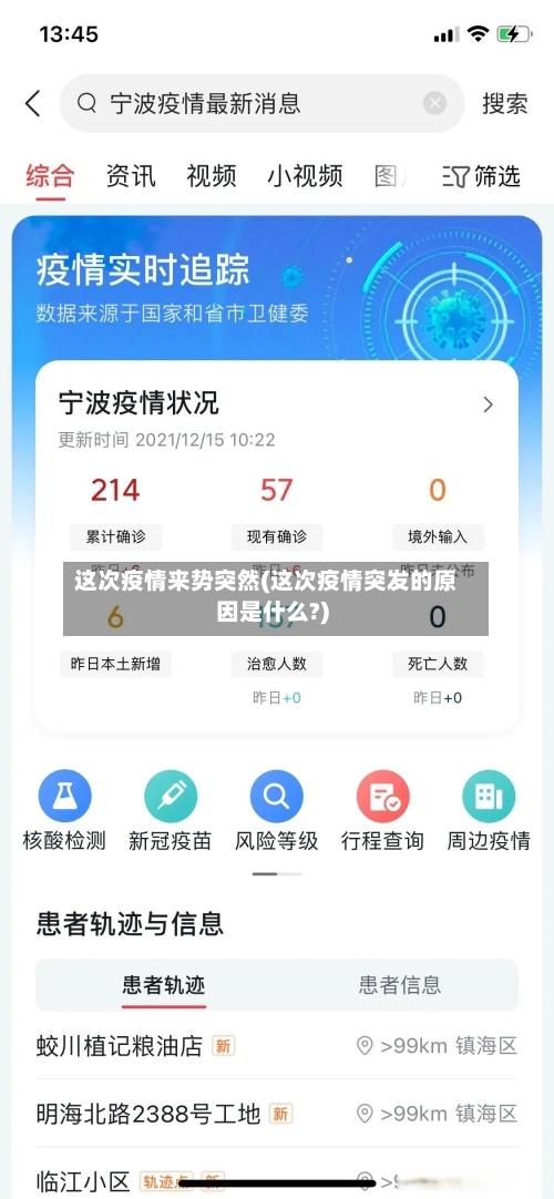 这次疫情来势突然(这次疫情突发的原因是什么?)-第2张图片
