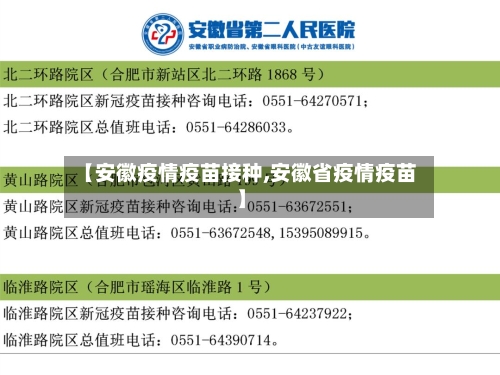 【安徽疫情疫苗接种,安徽省疫情疫苗】-第2张图片