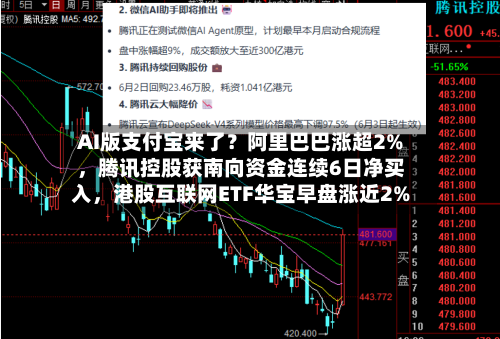 AI版支付宝来了？阿里巴巴涨超2%，腾讯控股获南向资金连续6日净买入，港股互联网ETF华宝早盘涨近2%-第2张图片